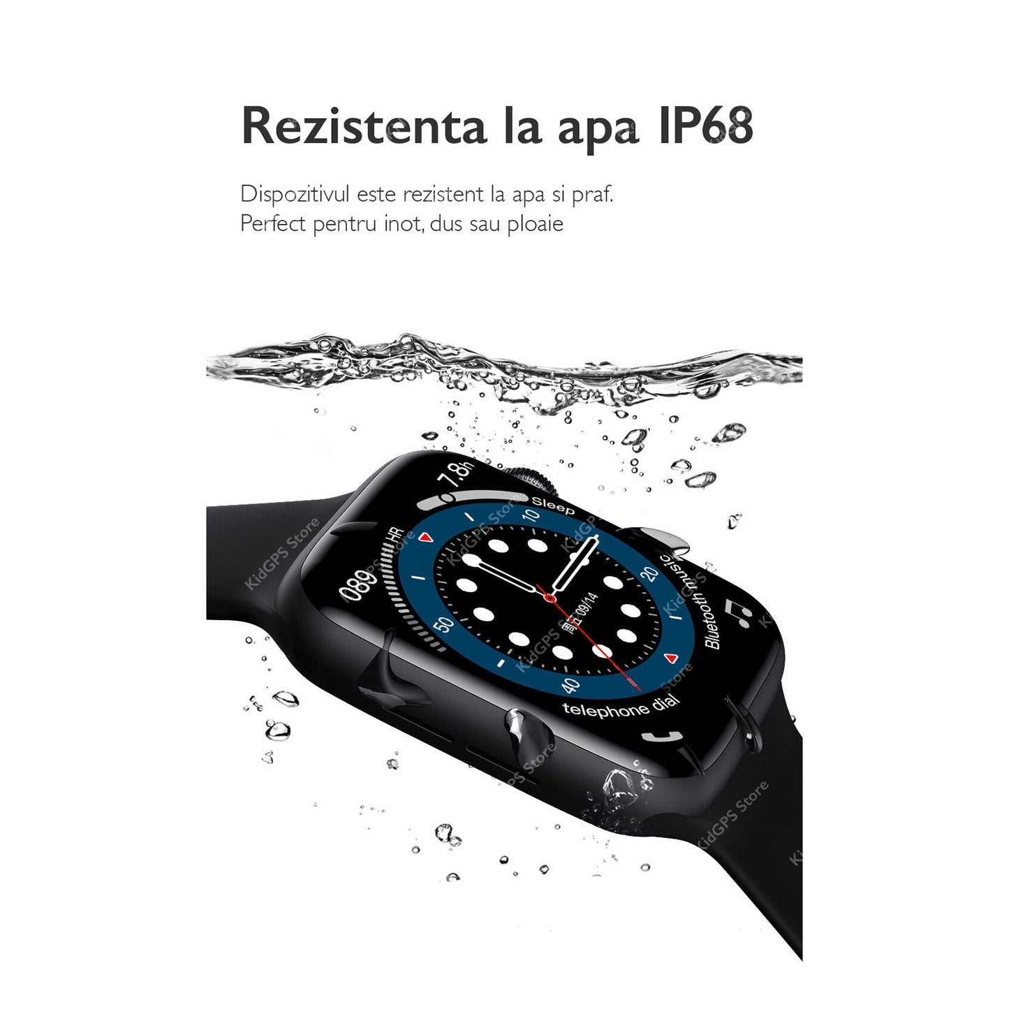 Ceas smartwatch TechONE™ W26 Pro, Negru