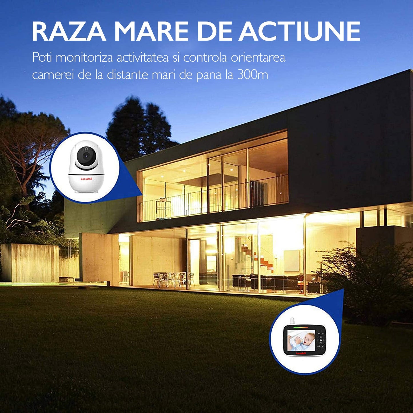 Baby Monitor WIFI Loosafe® SM935 Double PTZ