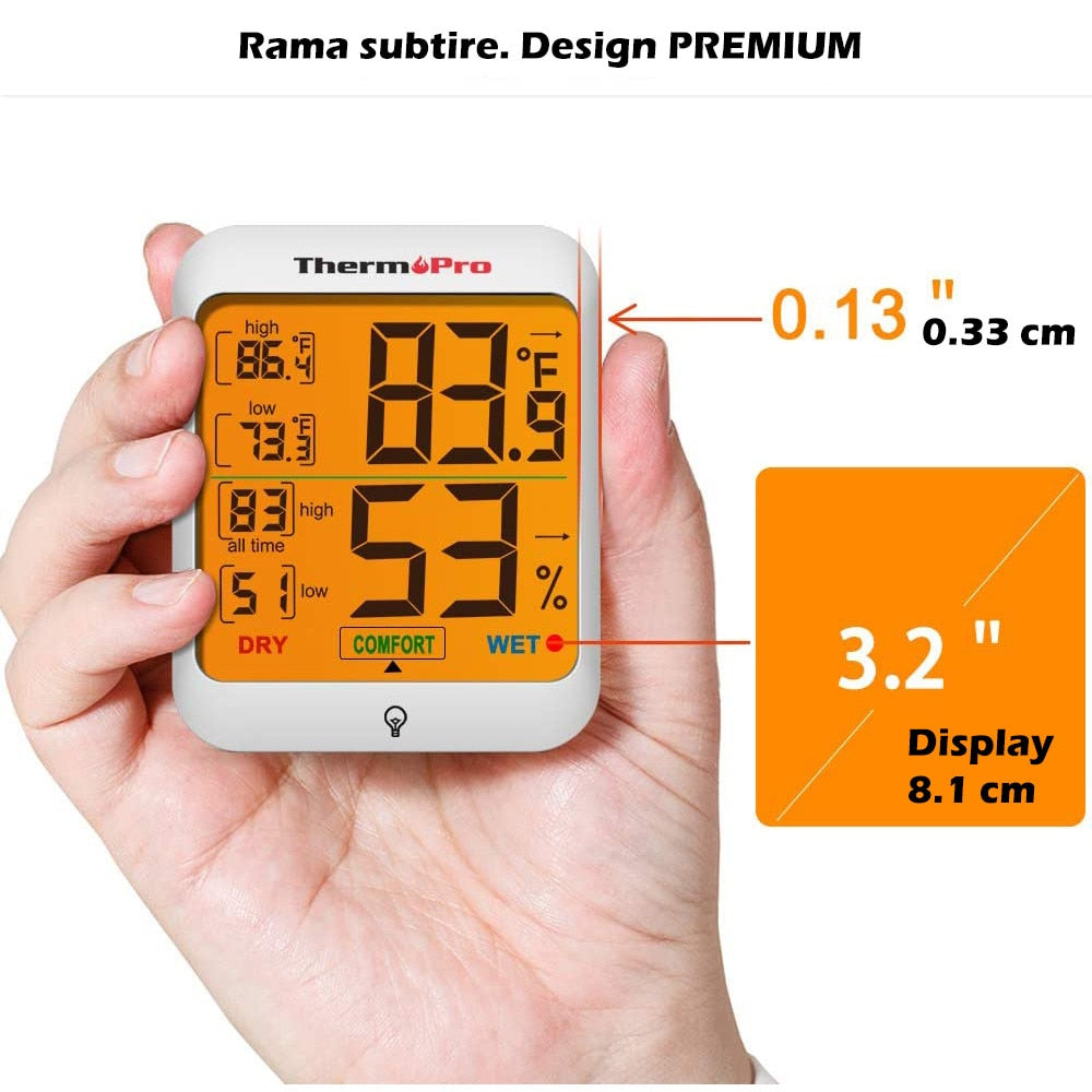 Termometru si higrometru de camera ThermoPro TP-53 Pro