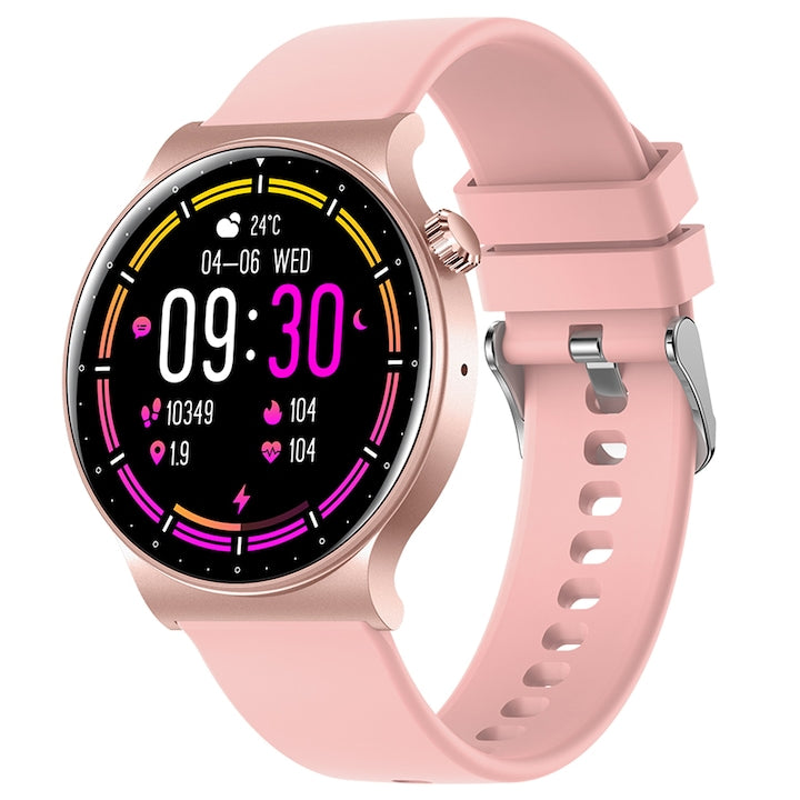 Smartwatch pentru femei TechONE® KR08 Pearl, Roz