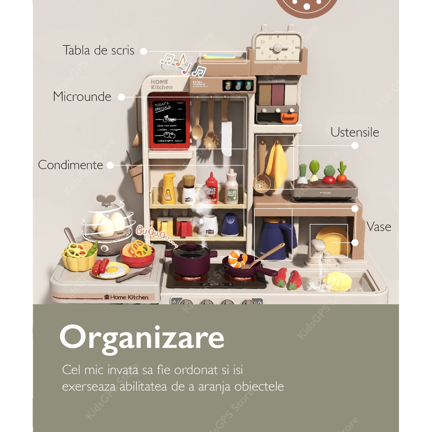 Bucatarie Multifunctionala Copii KidProtect® King Chef DUBLA XXL