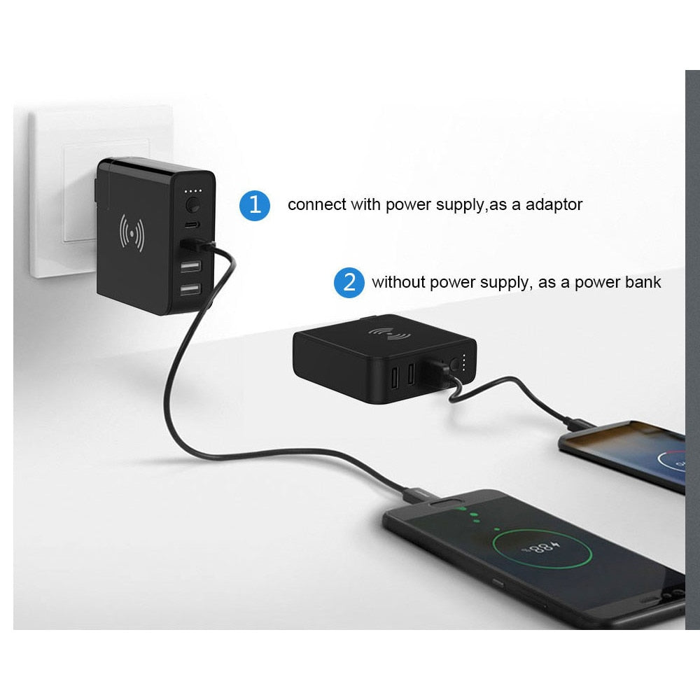 Baterie externa multifunctionala, incarcator USB Loowoko™ LWC-WP6