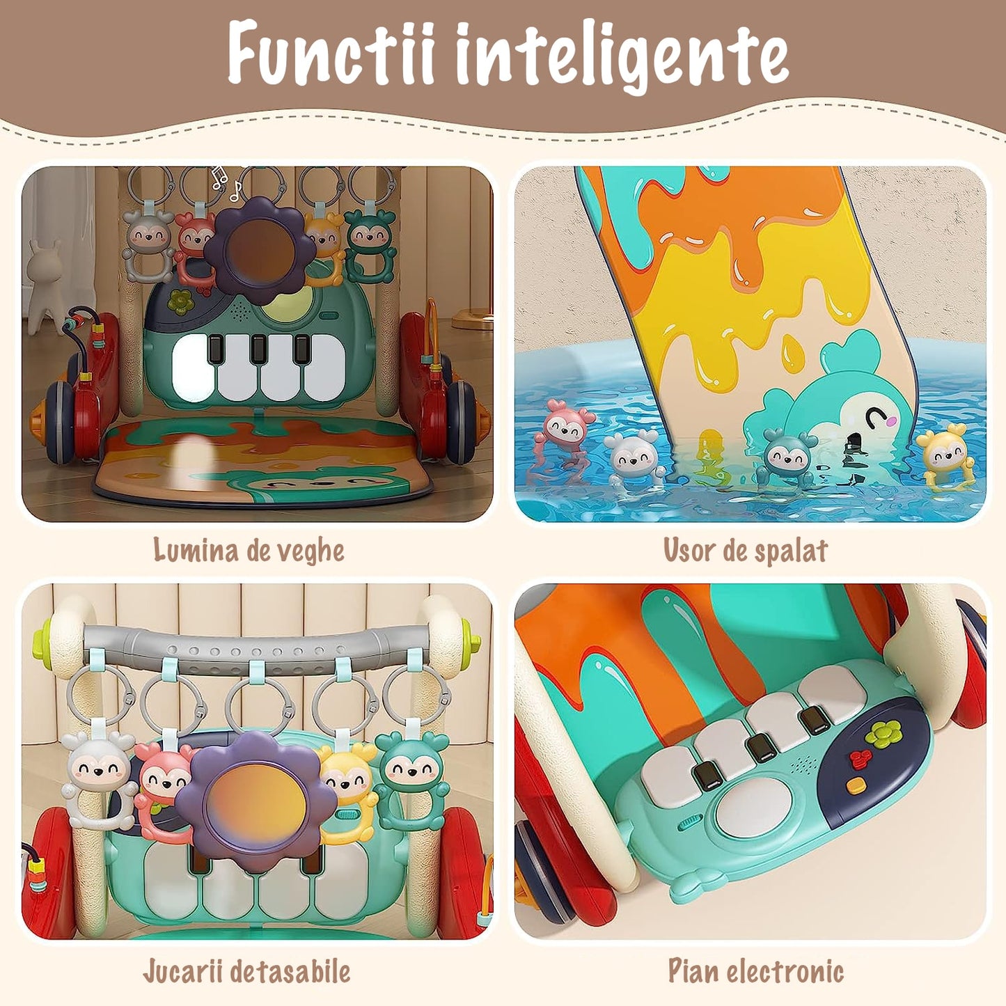 Antemergator si saltea activitati copii 4 in 1 KidProtect® Max