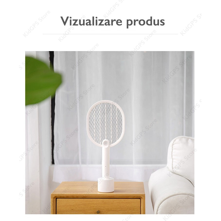 Paleta electrica anti tantari si insecte 2 in 1 Grunluft®, Galben