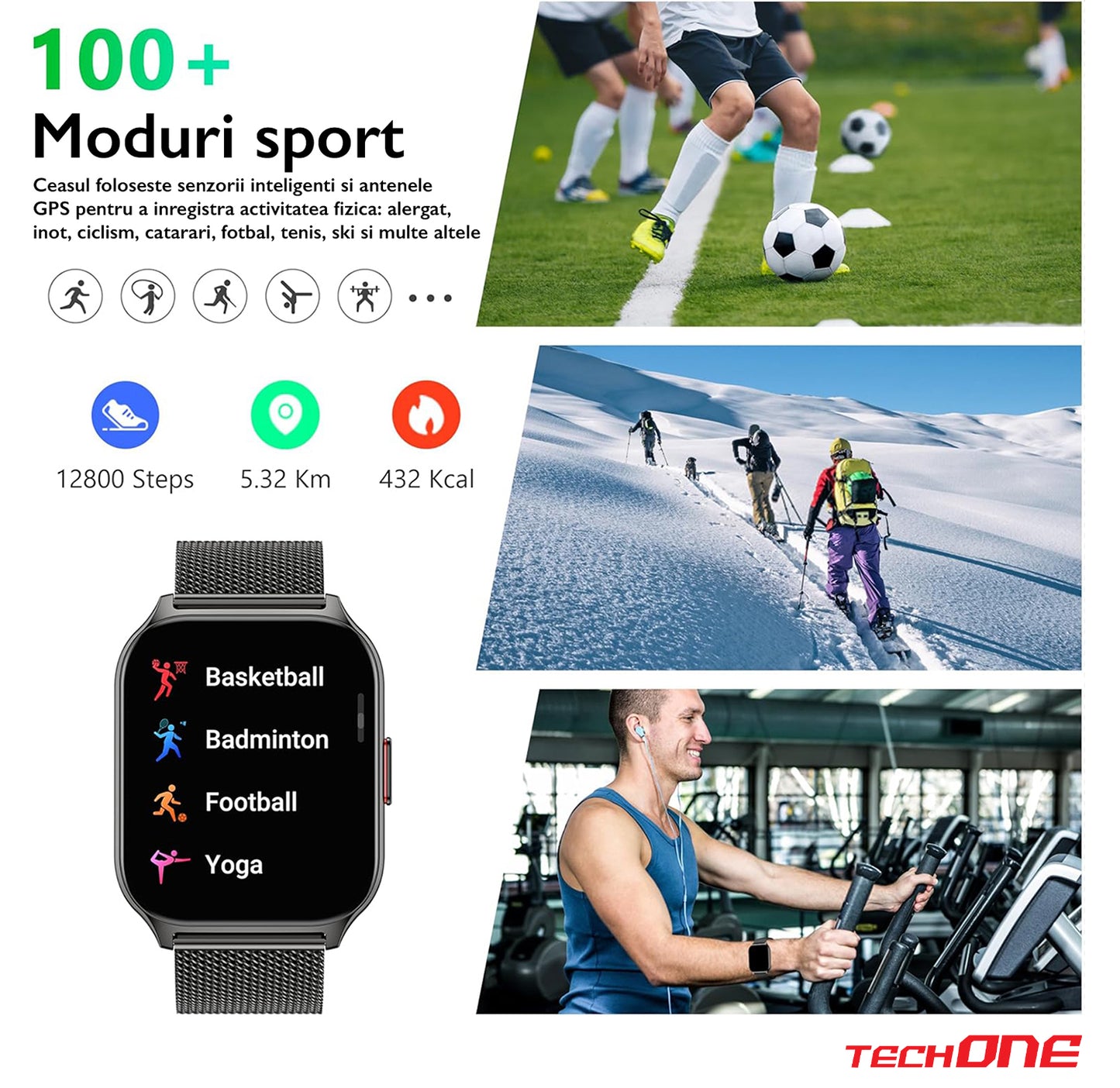 Ceas Smartwatch TechONE® Wand Pro