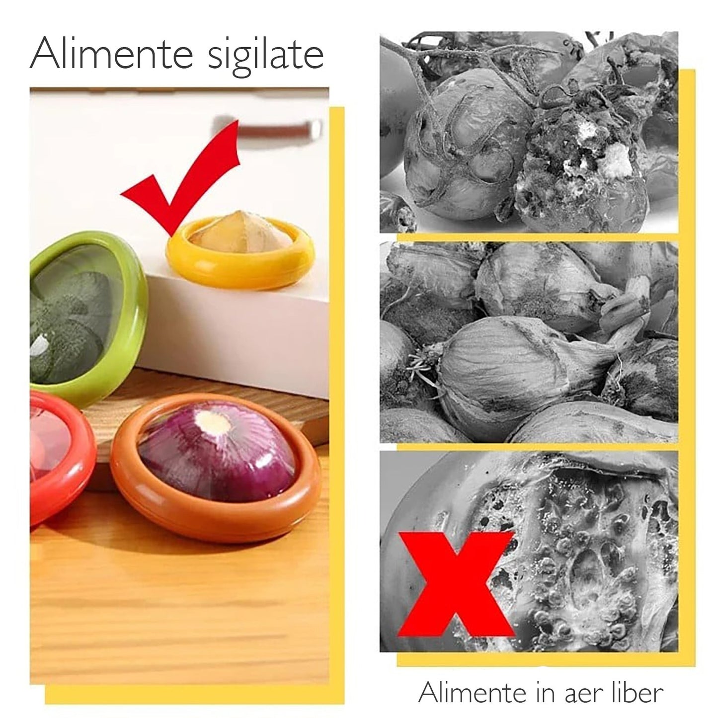 Set 4 Recipente Alimente cu Capac Din Silicon KD Home® Silly Cup Pentru Depozitare