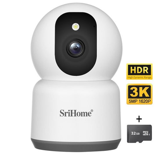 Camera De Supraveghere Video CCTV WIFI SriHome® SH038 PRO, Alb