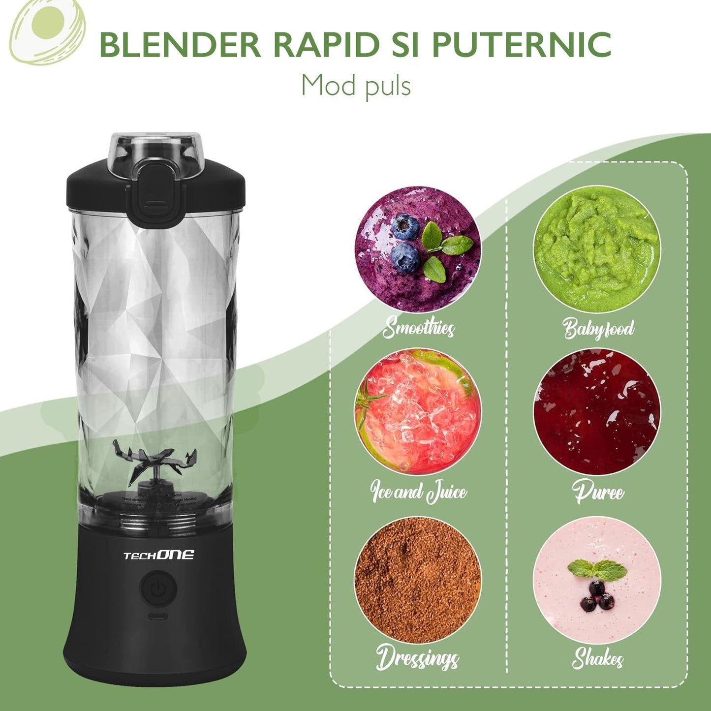 Mini Blender Electric, Techone® VitaMix Go