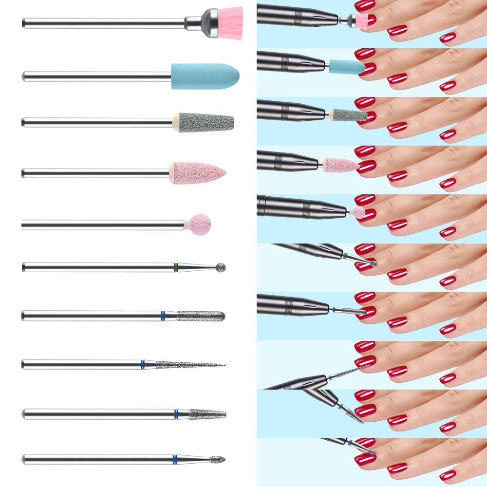 Set 10 Freze De Unghii De Schimb Horigen® Drill Set Max Tungsten