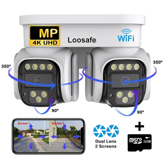 Camera De Supraveghere Video CCTV Dubla Motorizata WIFI Loosafe® DualVision Pro