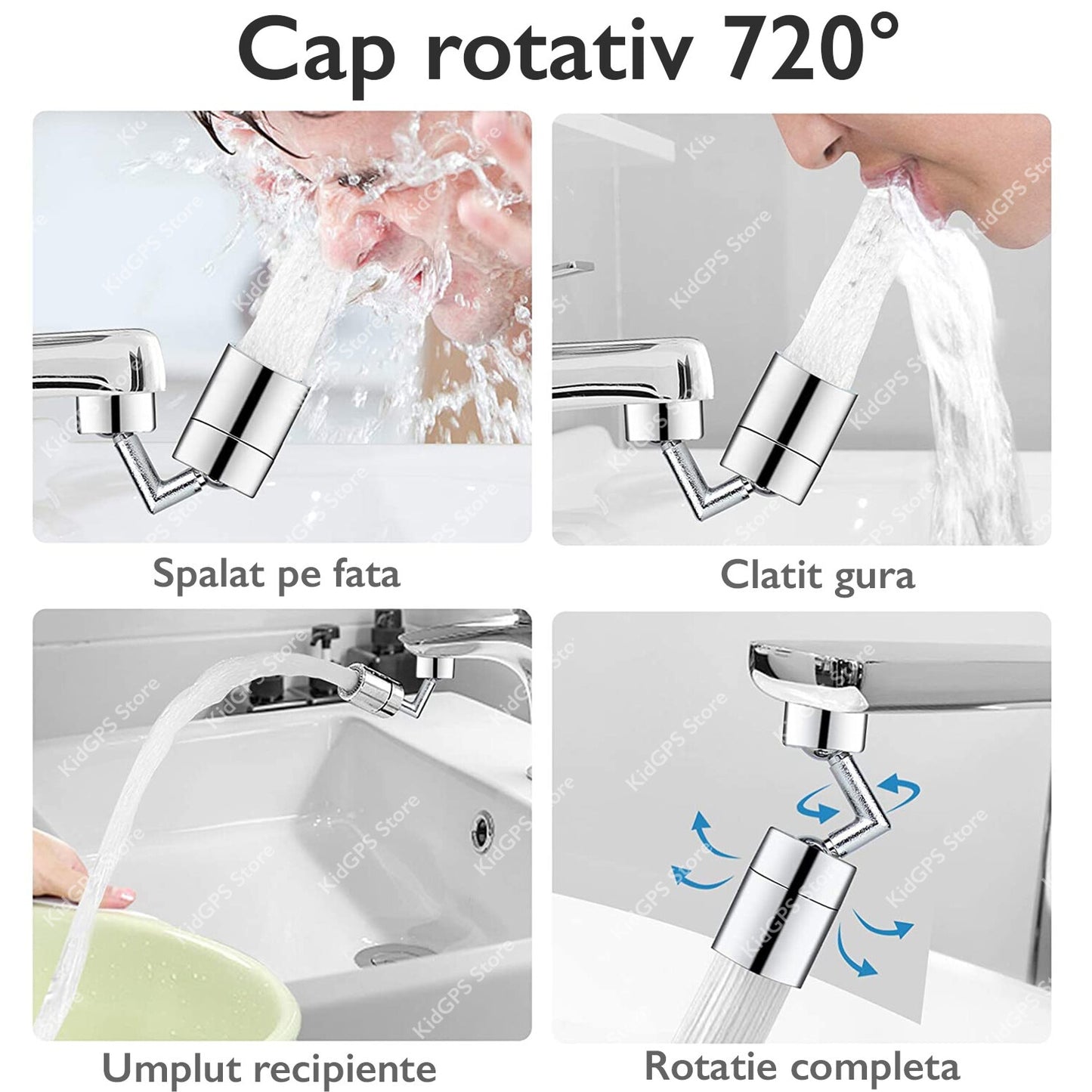 Aerator apa dublu - pivotant cu cot Topaqua® SK-WS809S-F