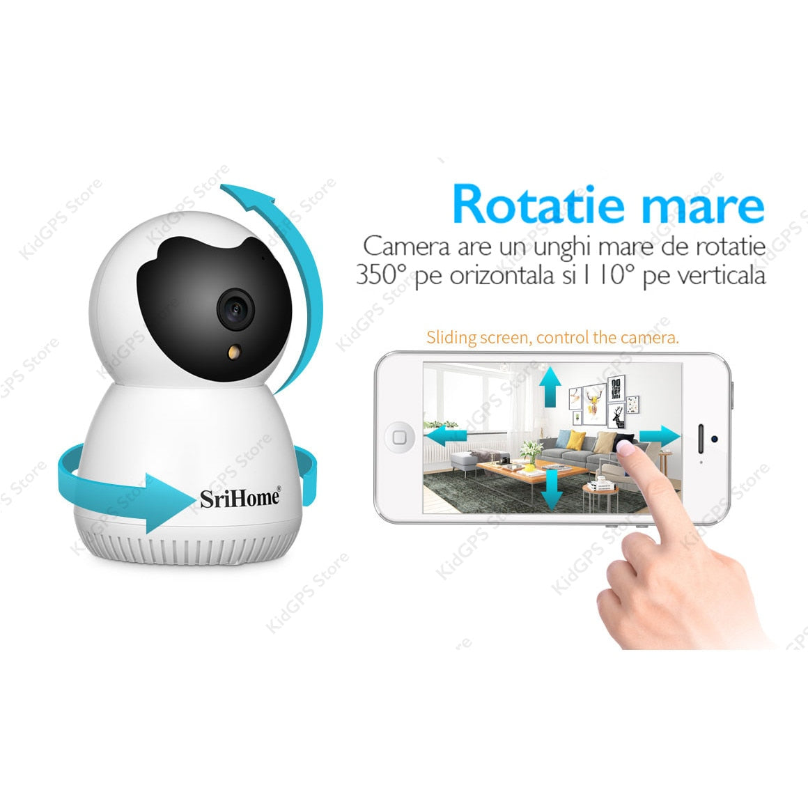 Camera de supraveghere WIFI SriHome® SH036 Plus+
