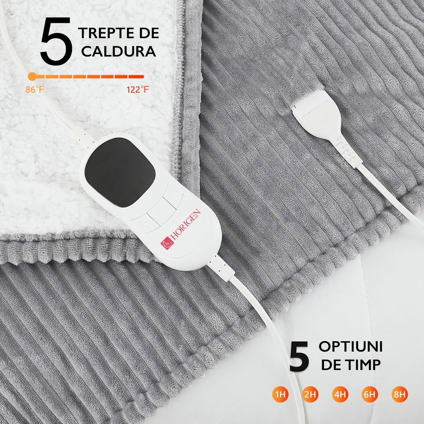 Patura Electrica Horigen® ComfyHeat, Gri