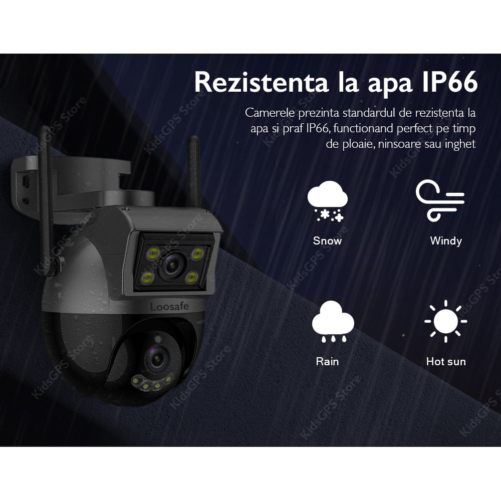 Camera de supraveghere dubla WIFI Loosafe® DC80 Plus+ Hawk