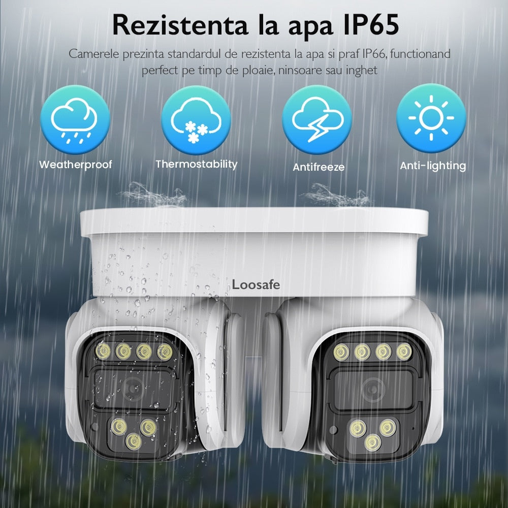 Camera De Supraveghere Video CCTV Dubla Motorizata WIFI Loosafe® DualVision Pro