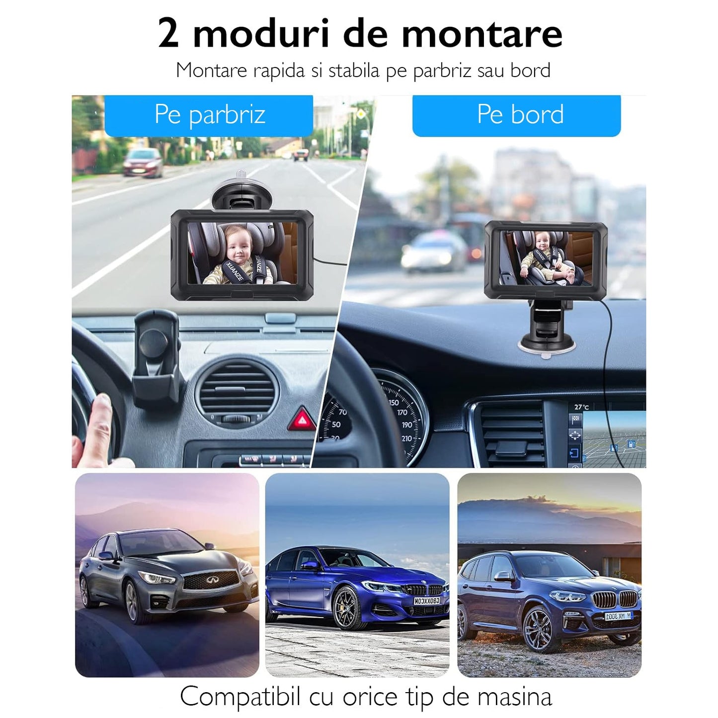 Monitor Video Auto Bebelusi si Copii Loosafe® Baby Guard