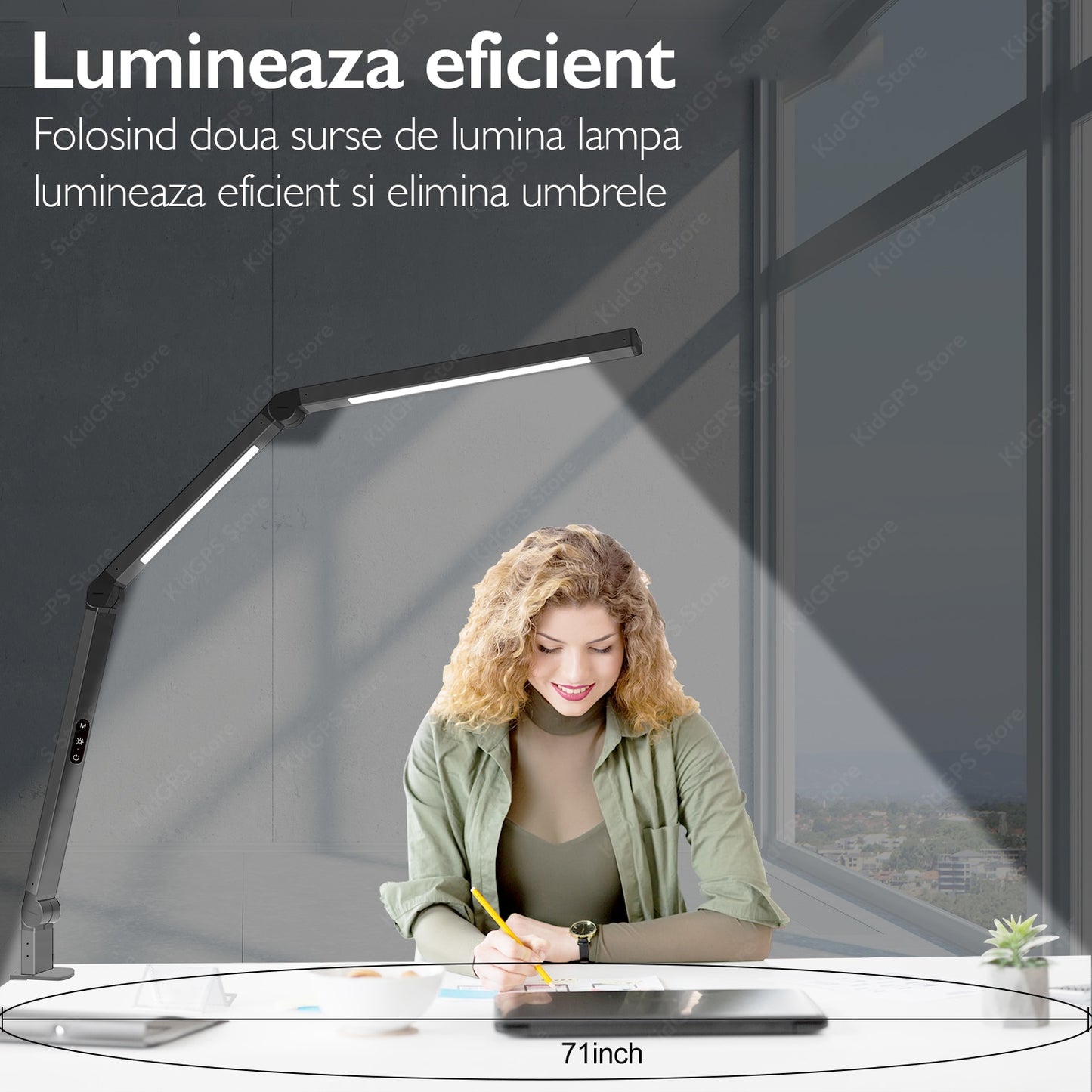 Lampa de birou LED dubla Huerler® DDL-003