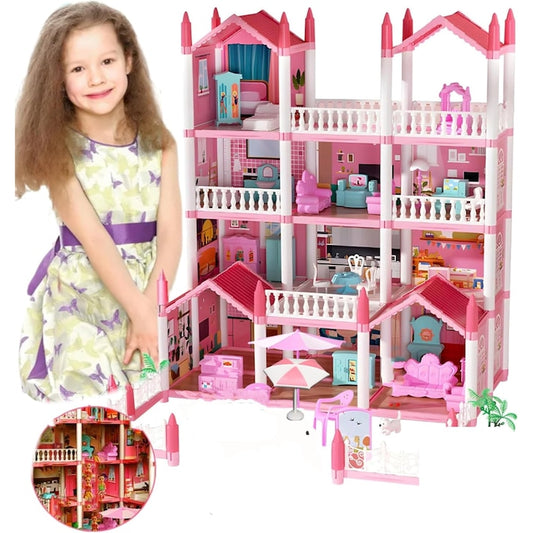 Casuta Papusi Copii Fetite Kidprotect® Tiny Doll Retreat, Roz