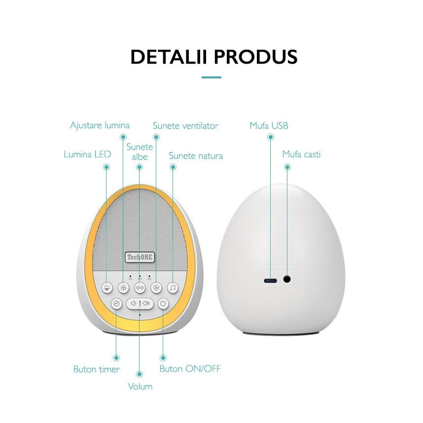 Dispozitiv Sunete Albe Techone® W06 29 Sunete HD