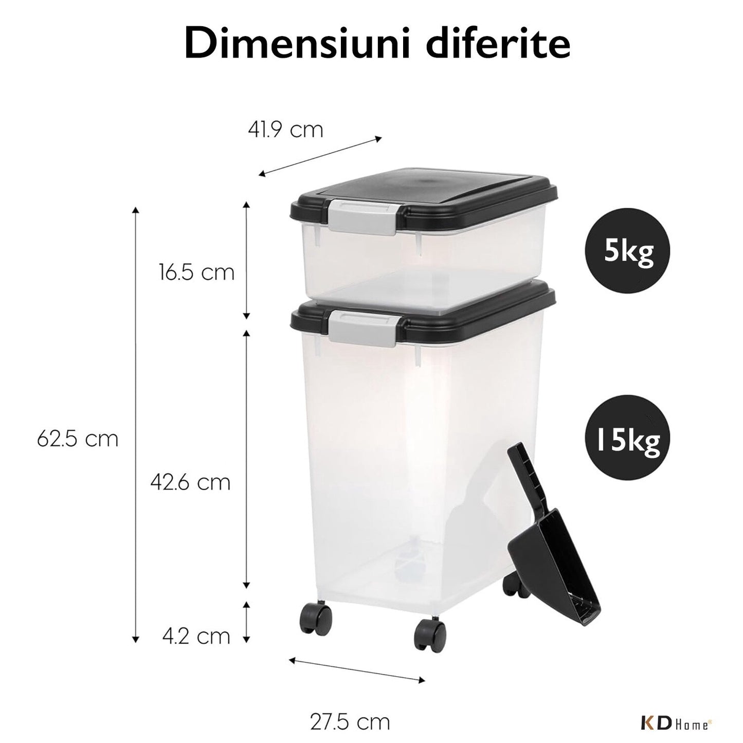 Cutie Pentru Depozitare Mancare Animale De Companie KD Home® KibbleBin