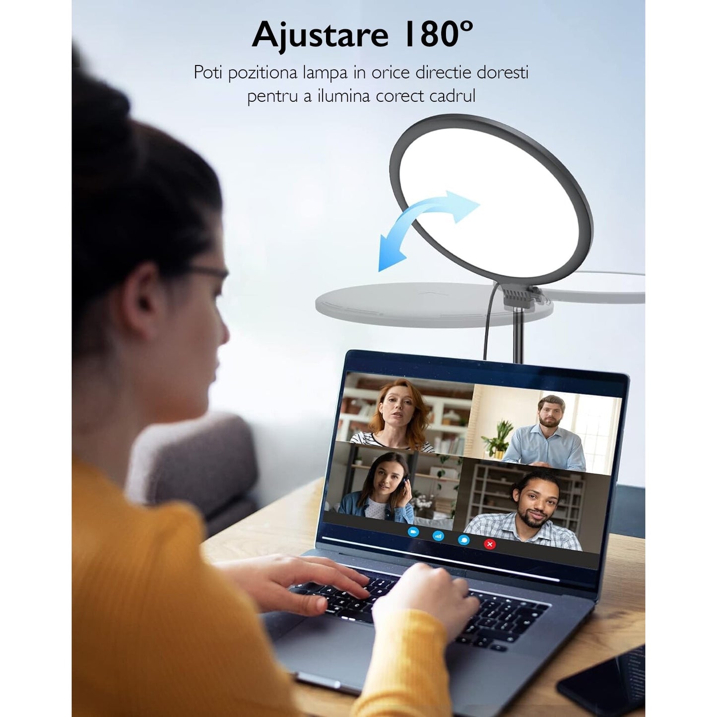 Lampa Circulara Ring Light Profesionala Techone® Live Pro
