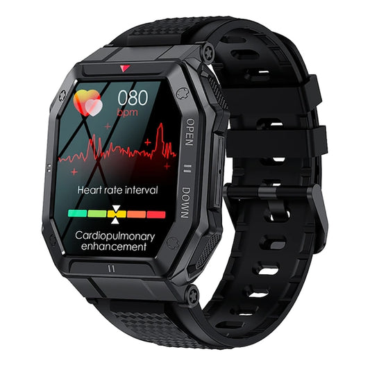 Ceas smartwatch barbati TechONE® K55, Negru