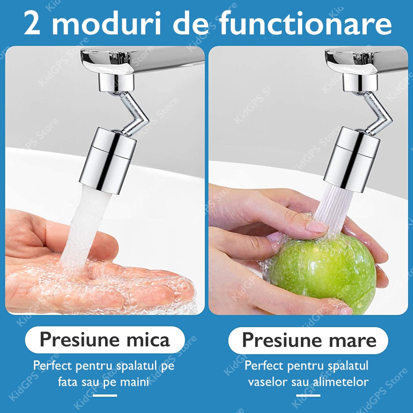 Aerator apa dublu - pivotant cu cot Topaqua® SK-WS809S-F