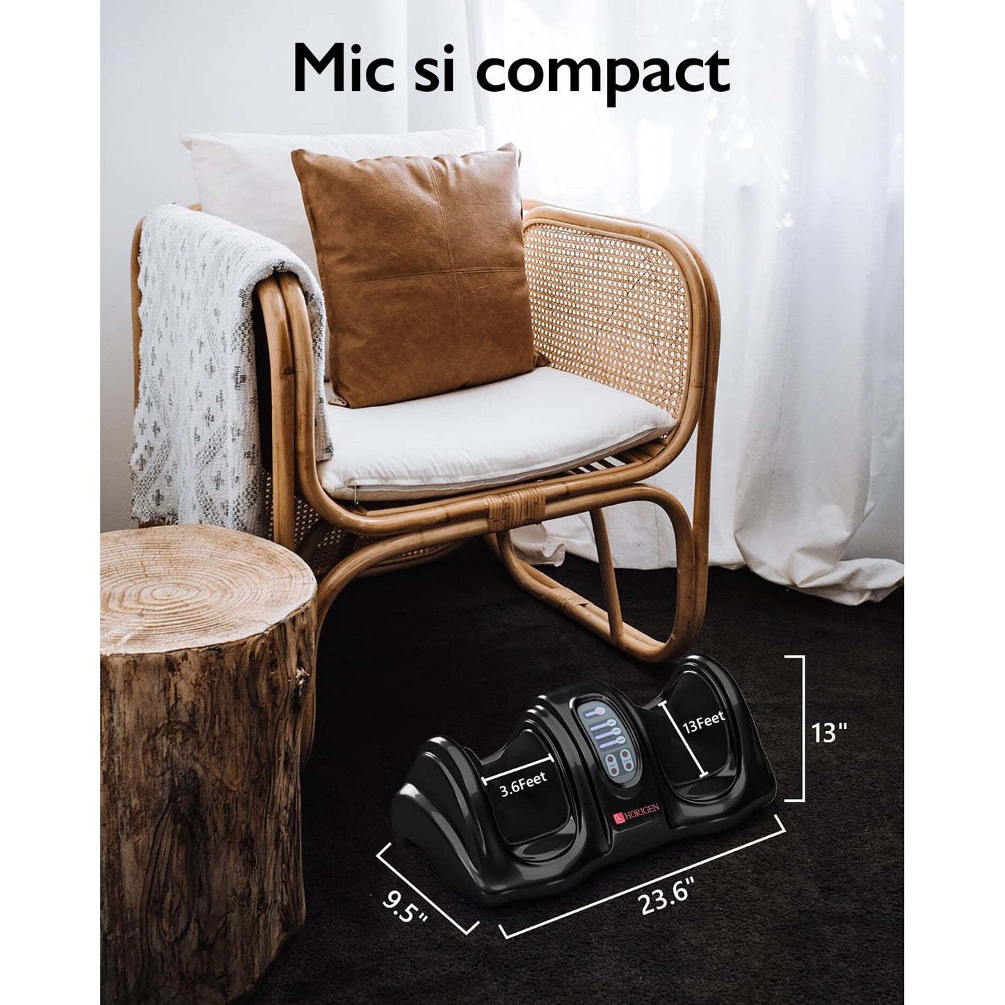 Aparat de masaj picioare Horigen® Feet King, Negru