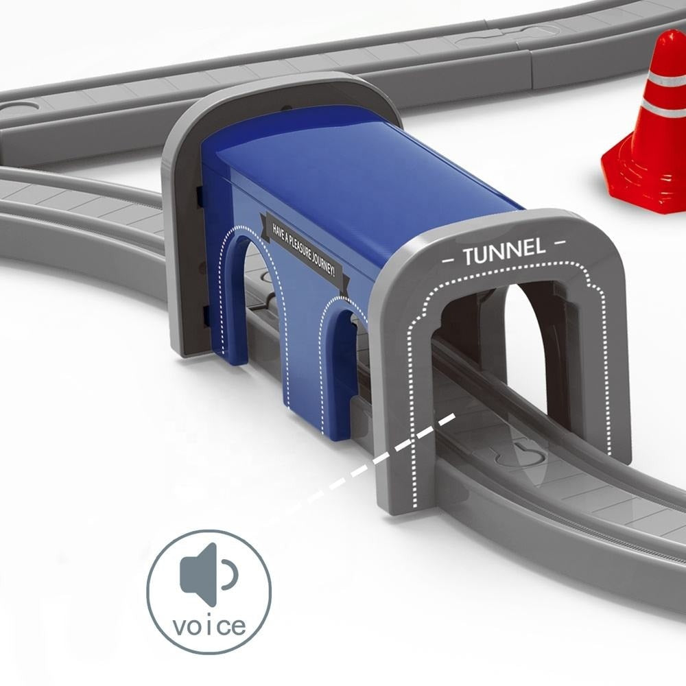 Circuit Trenulet de Jucarie Electric Copii KidProtect® Lightning Express, 67 Piese