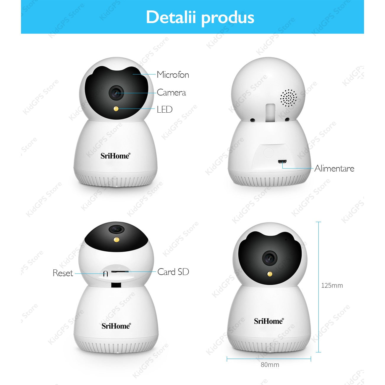 Camera de supraveghere WIFI SriHome® SH036 Plus+