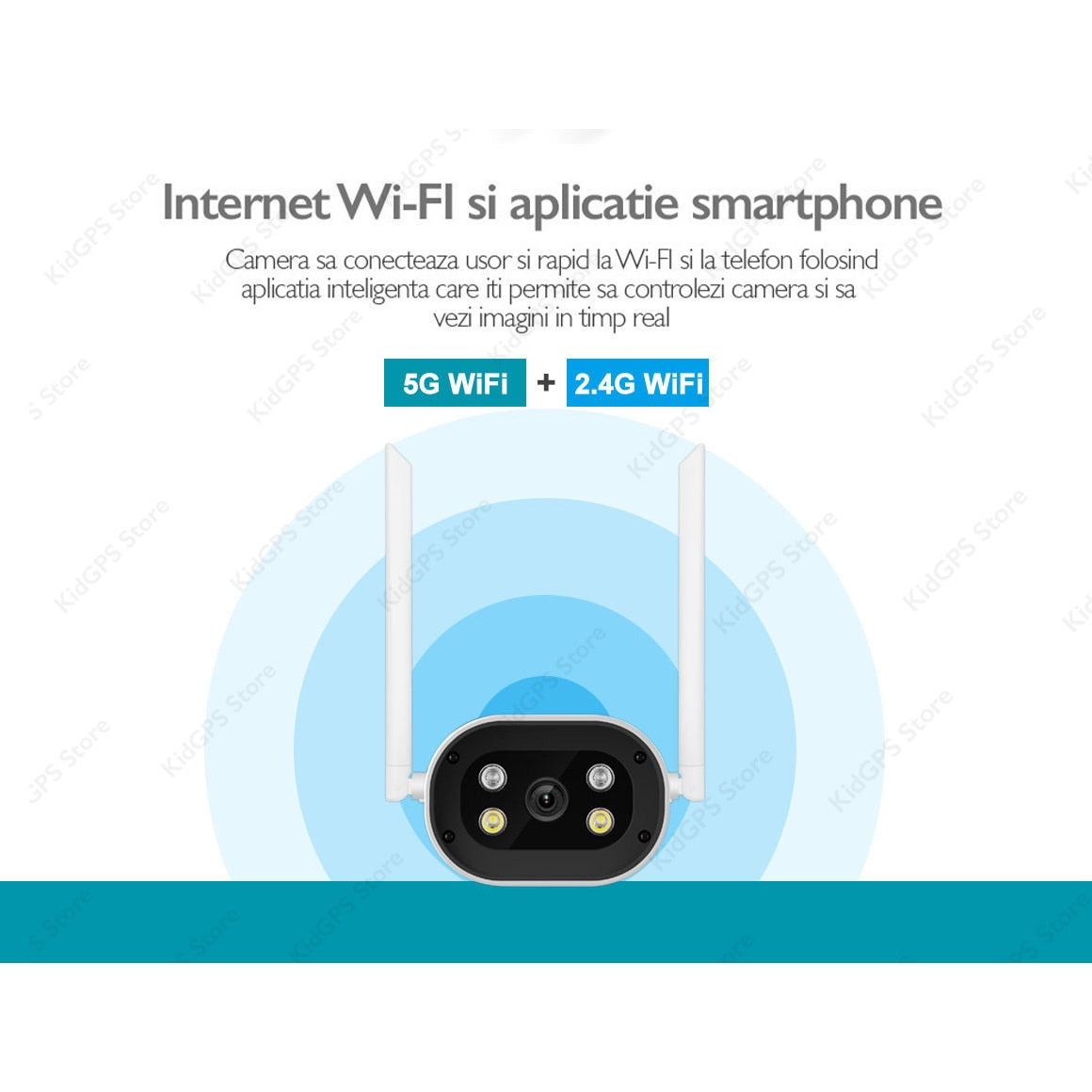 Camera de supraveghere 4MP, WIFI SriHome™ SH037 Pro interior/exterior