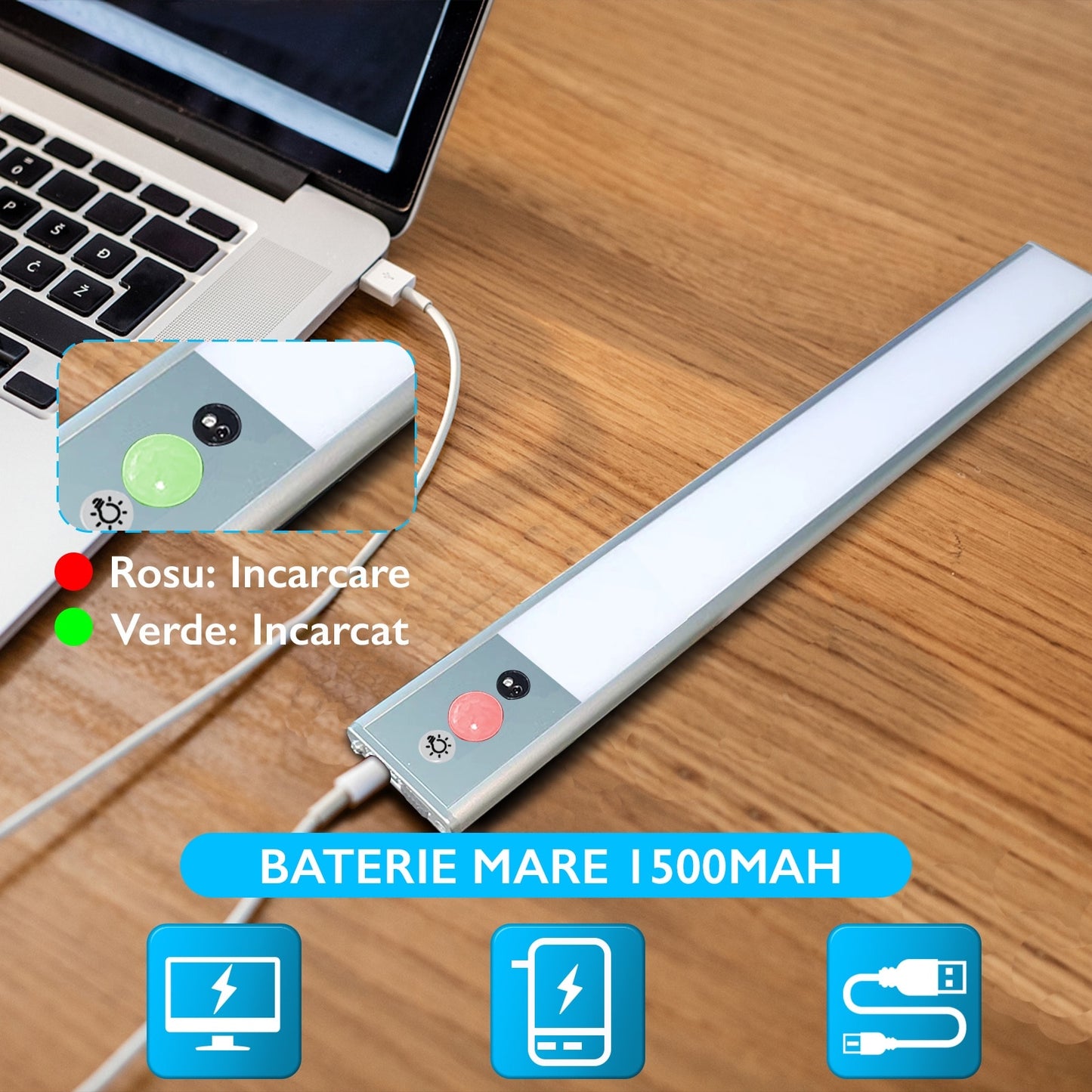 Lampa LED inteligenta cu senzor Huerler® Night Buddy
