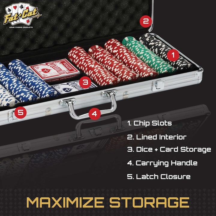 Set Poker Premium KD Home® High Roller 500