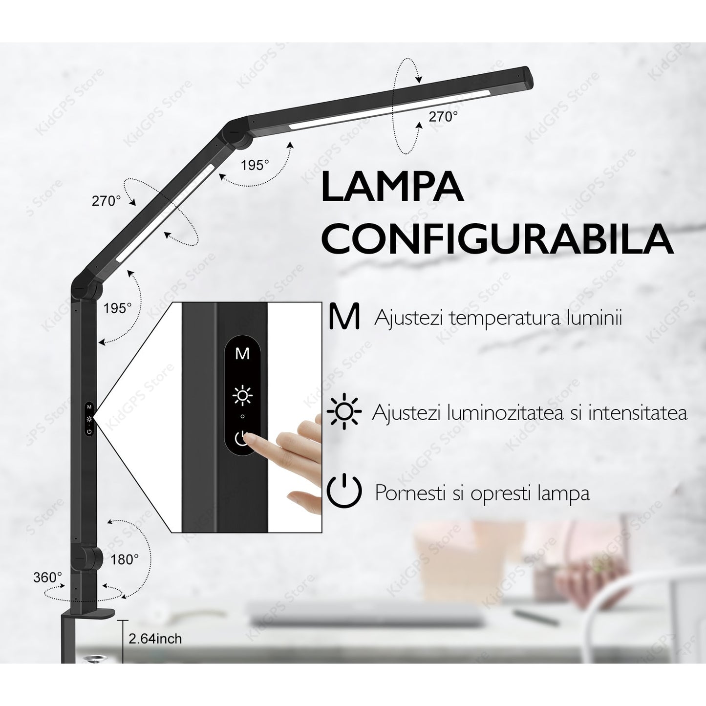 Lampa de birou LED dubla Huerler® DDL-003