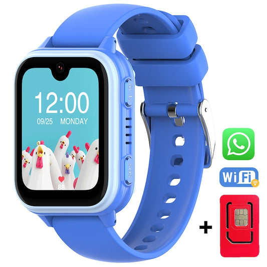 Ceas Smartwatch GPS Copii Cu Localizare Si Telefon Techone™ GuardianKid KT33 Pro, Albastru