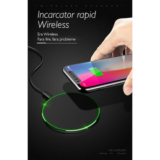 Incarcator wireless de birou rotund Loowoko™ X9