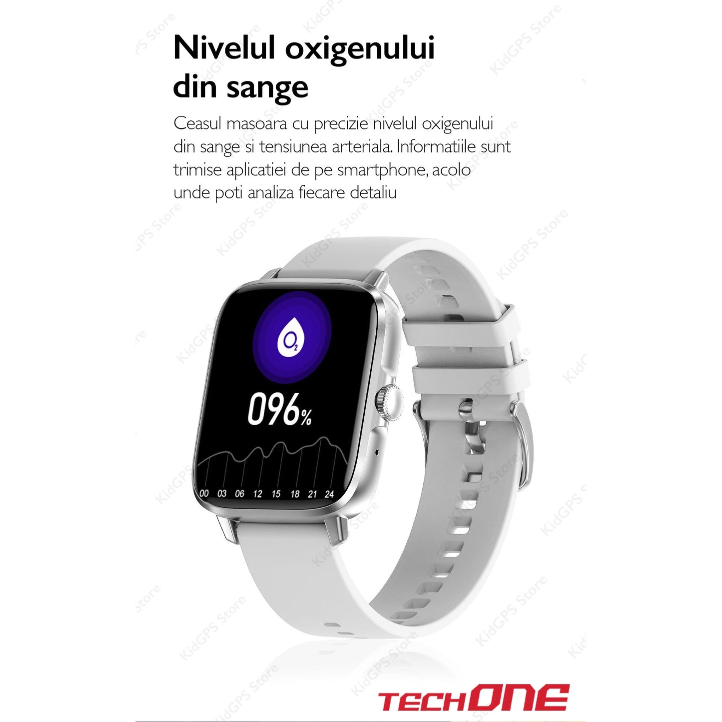 Ceas smartwatch femei TechONE® DT102, Gold