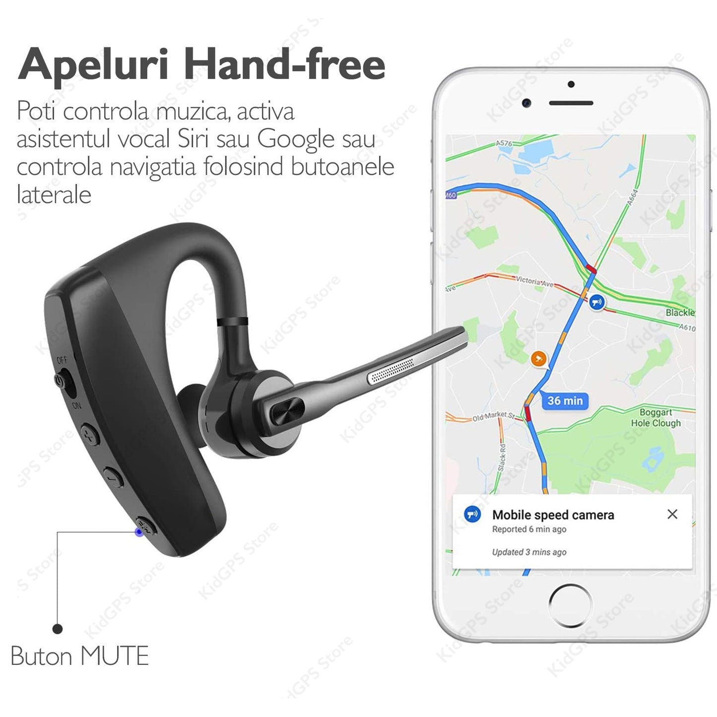 Casca Bluetooth Telefon wireless Runmus® K10C