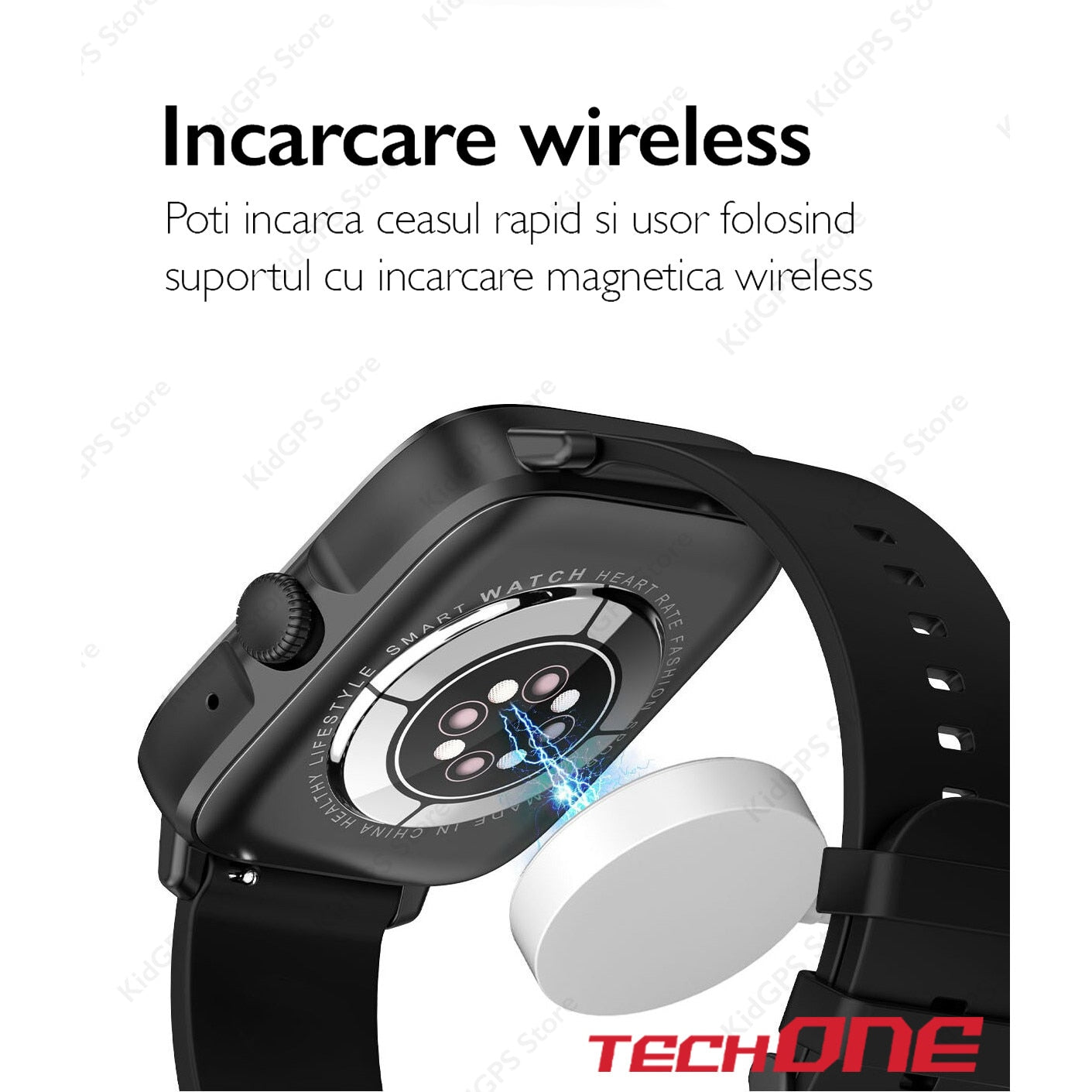 Ceas smartwatch femei TechONE® DT102, Gold
