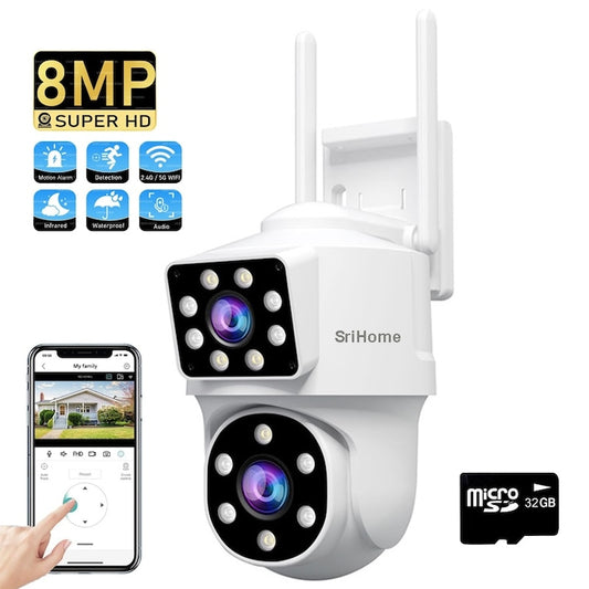 Camera De Supraveghere Video CCTV Dubla WIFI SriHome® SH063 PRO