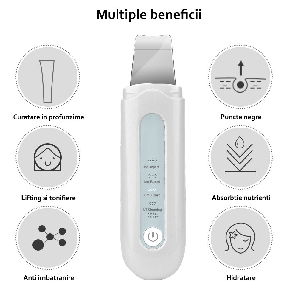 Aparat de curatare faciala cu ultrasunete, Horigen™ Ultrasonic Cleaner