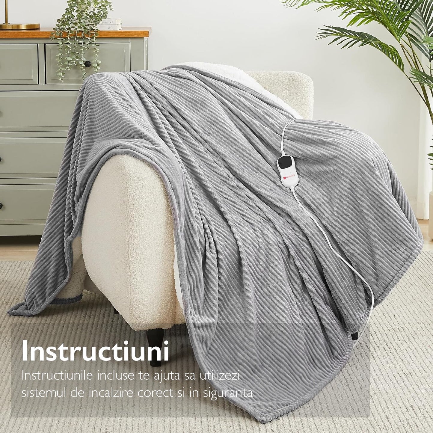 Patura Electrica Horigen® ComfyHeat, Gri
