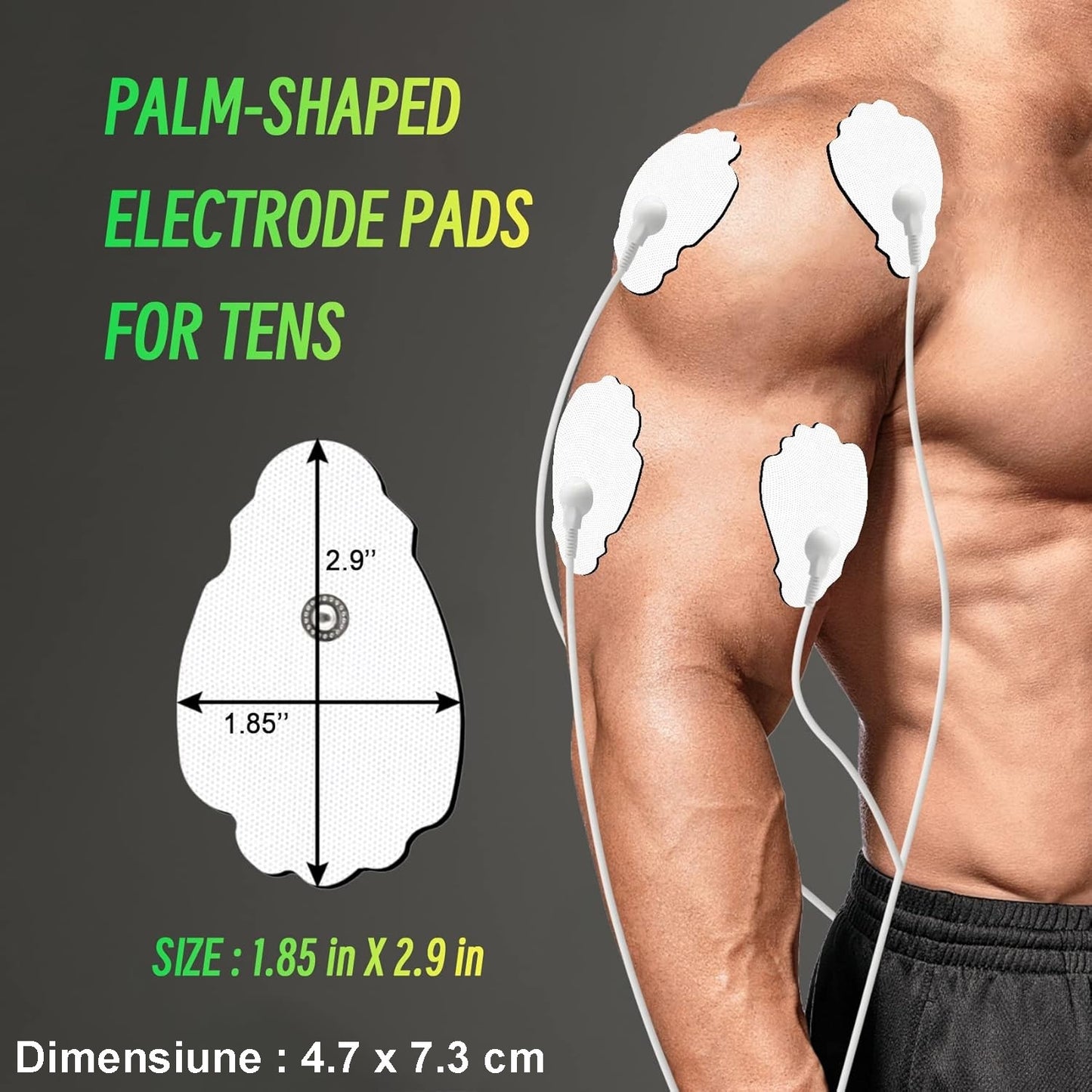 Set 20 Paduri Electrozi Gel pentru Aparat De Masaj Cu Electrostimulare / Fizioterapie Horigen®