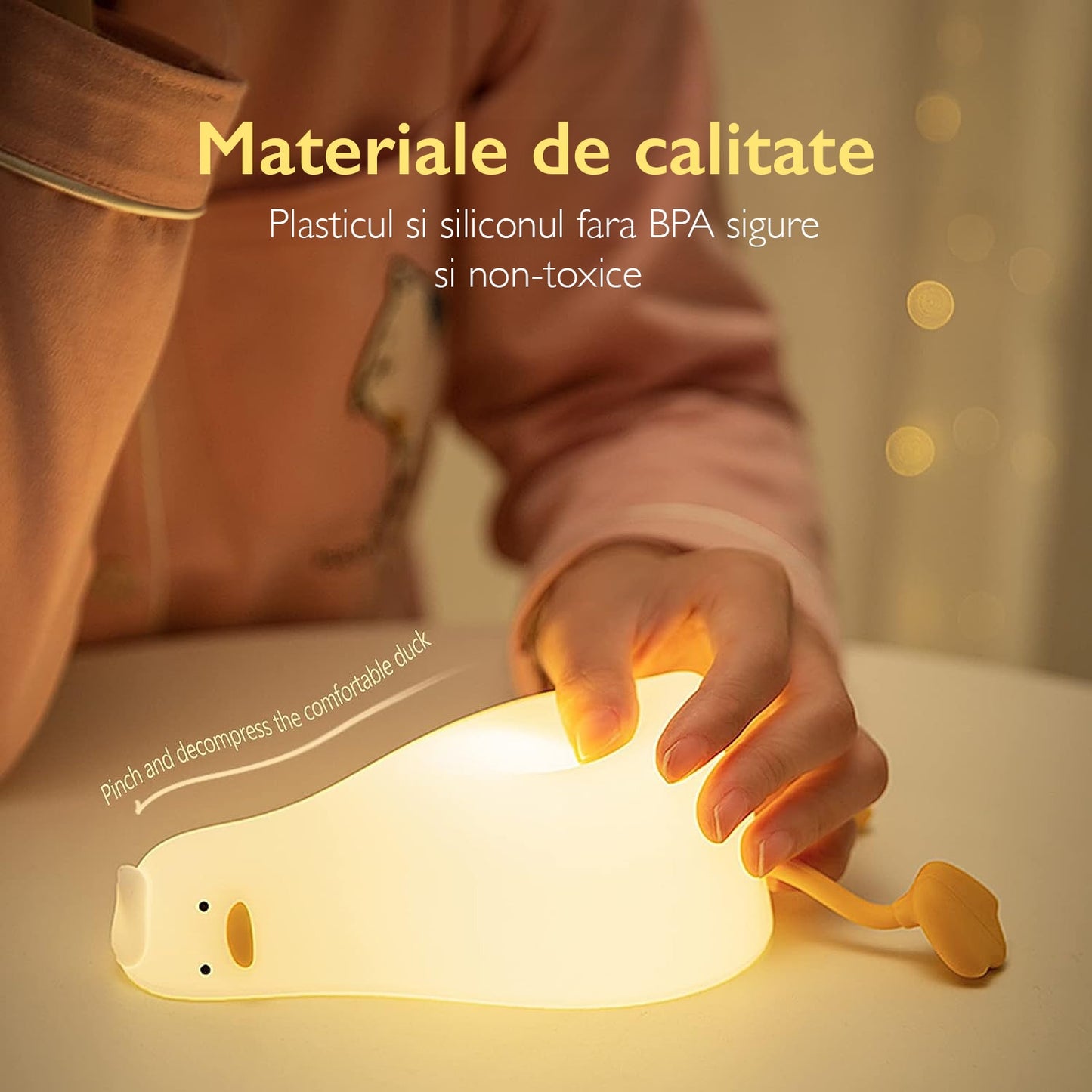 Lampa de Veghe Copii Techone® Ratusca Adormita Touch