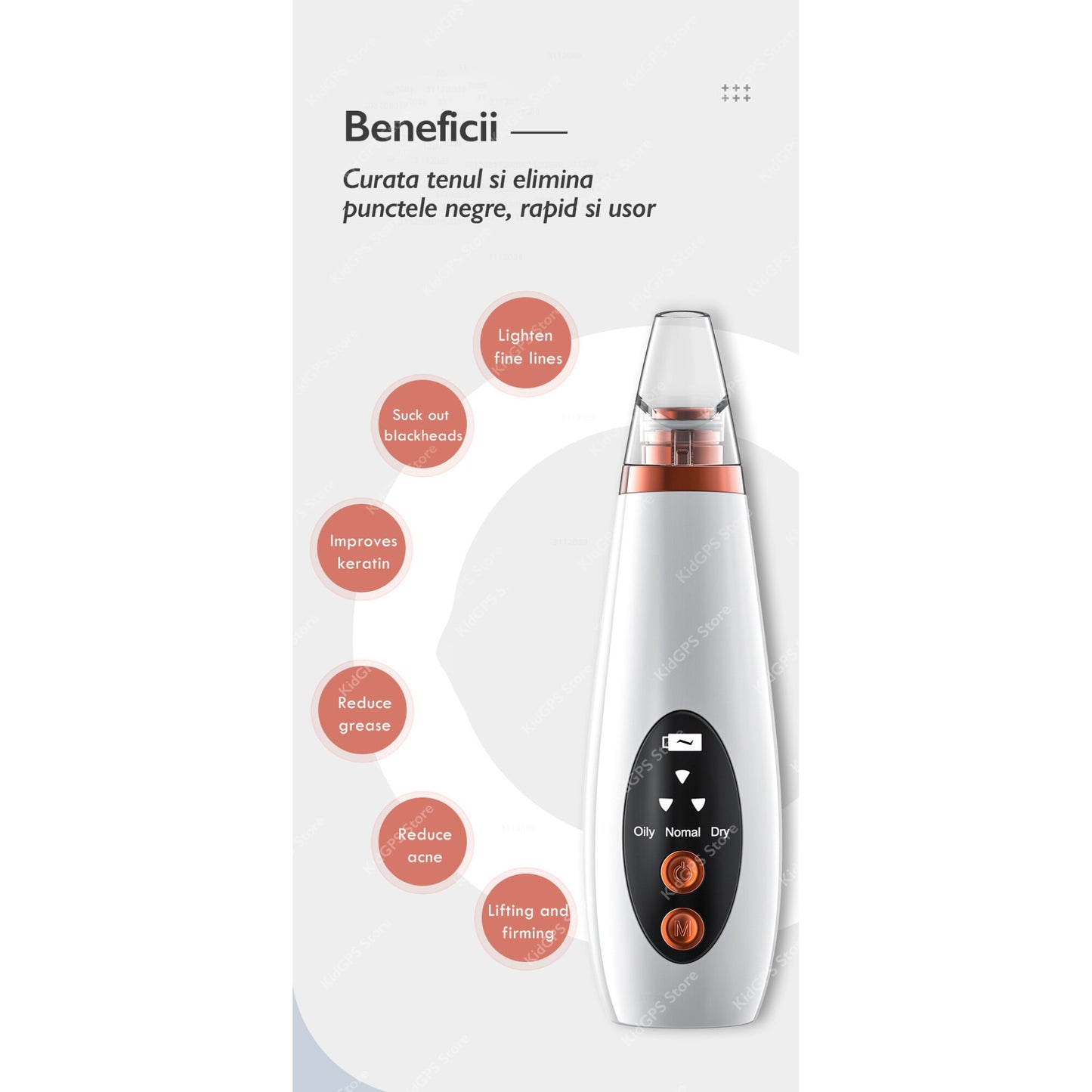 Aparat electric pentru scos puncte negre, Horigen™ DLH054