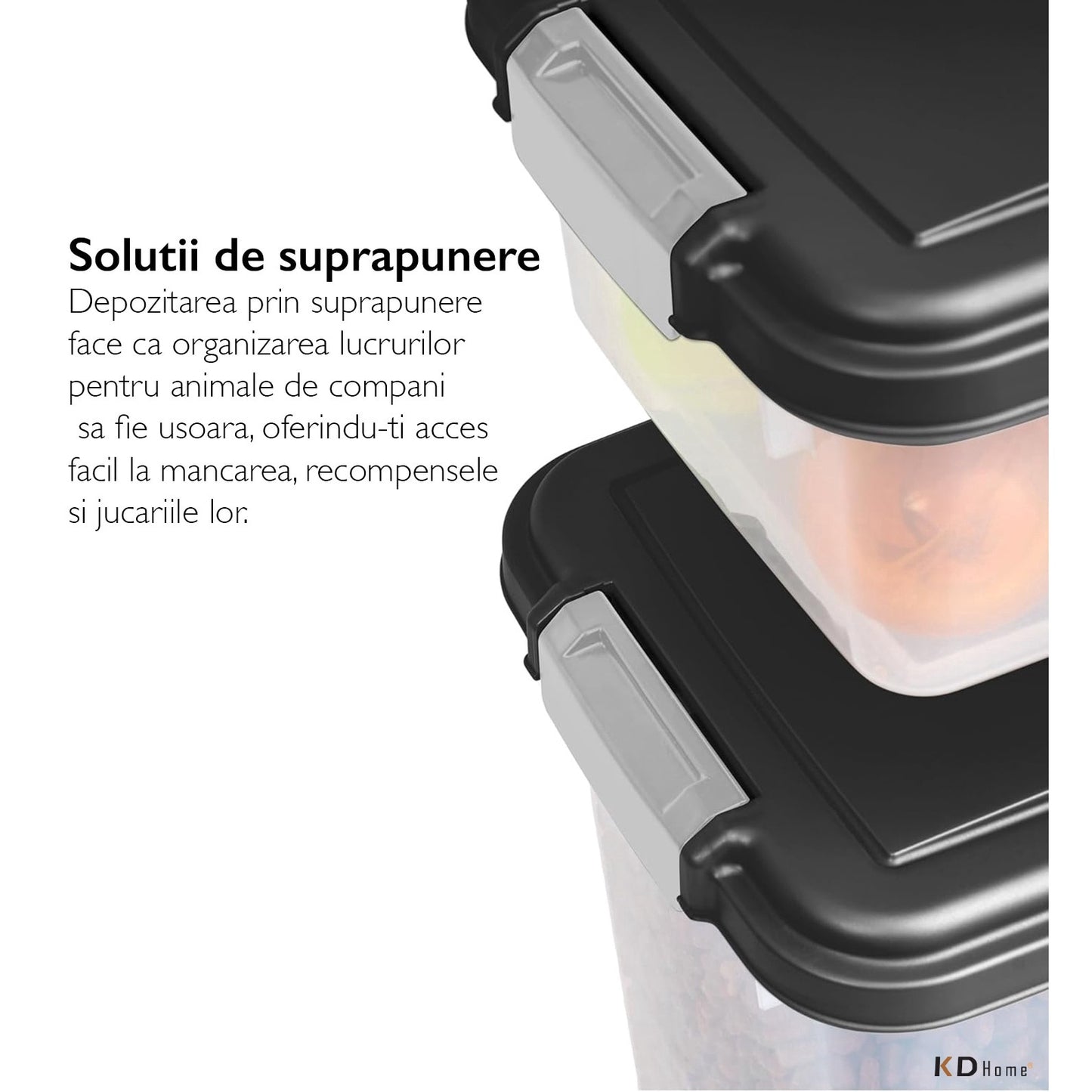 Cutie Pentru Depozitare Mancare Animale De Companie KD Home® KibbleBin