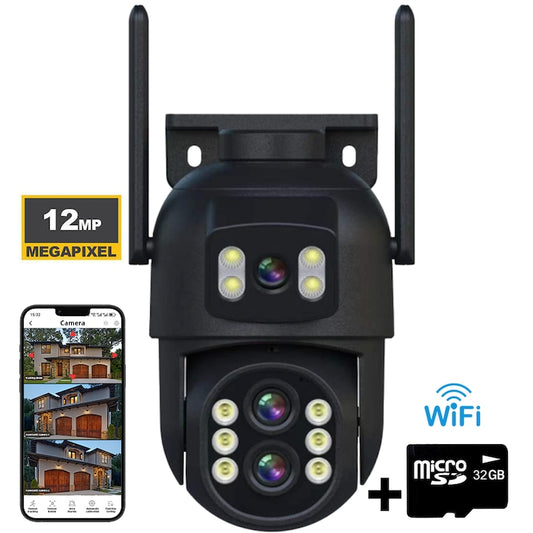Camera De Supraveghere Video CCTV Tripla WIFI Loosafe® ZoomDuo Pro