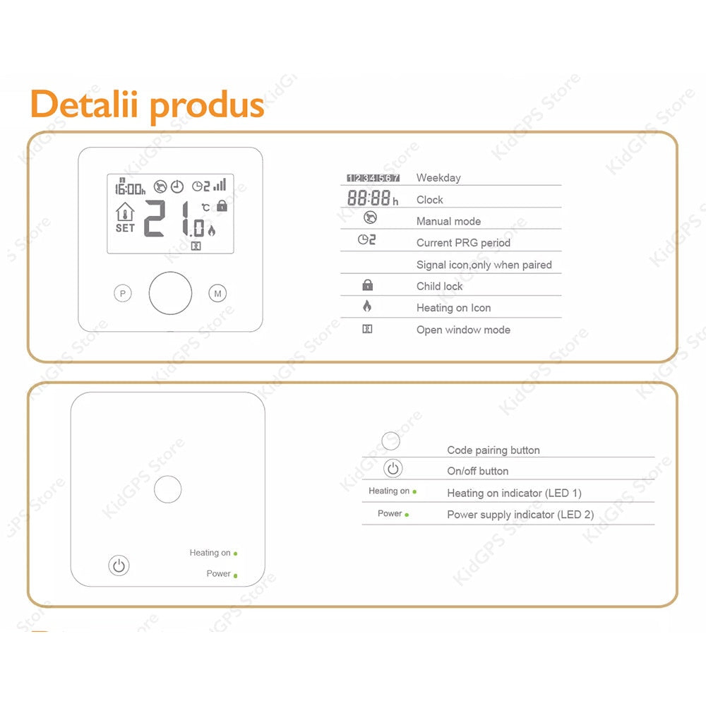 Termostat ambient centrala WIFI Techone® WT-18