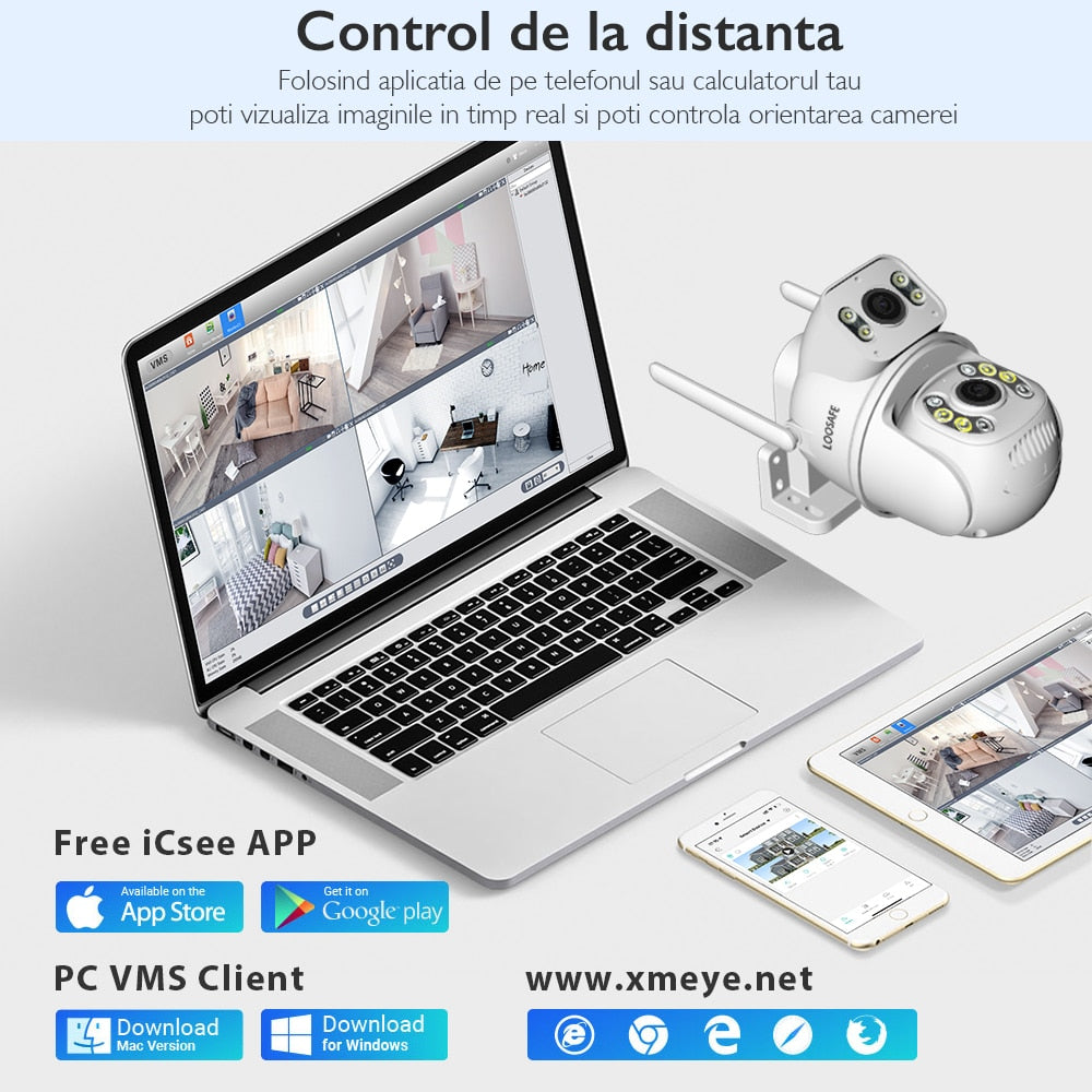 Camera de supraveghere dubla WIFI Loosafe® Master Eye