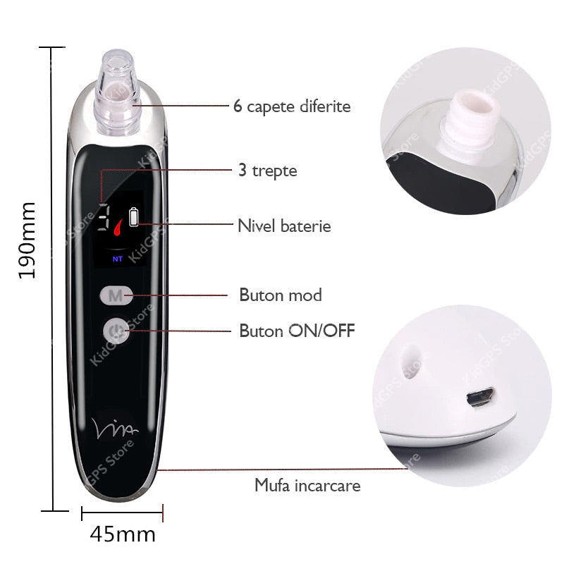 Aparat electric pentru scos puncte negre, Horigen™ JH109